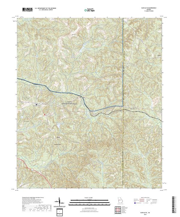 Glen Alta 2024 topographic map thumbnail