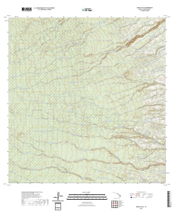 Akaka Falls topographic map thumbnail