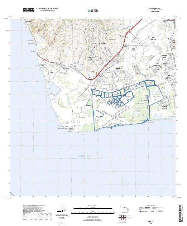 Ewa topographic map thumbnail