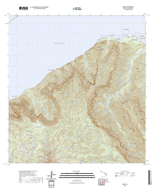 Haena topographic map thumbnail