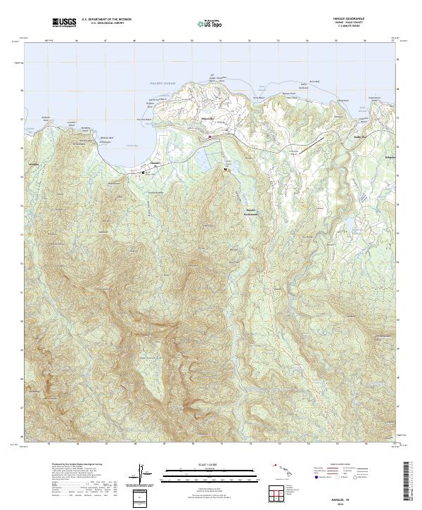 Hanalei topographic map thumbnail
