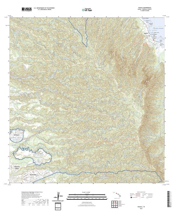 Hauula topographic map thumbnail