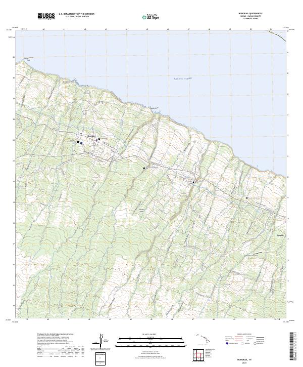 Honokaa topographic map thumbnail