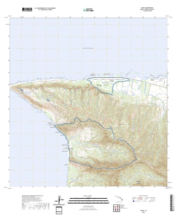Kaena topographic map thumbnail
