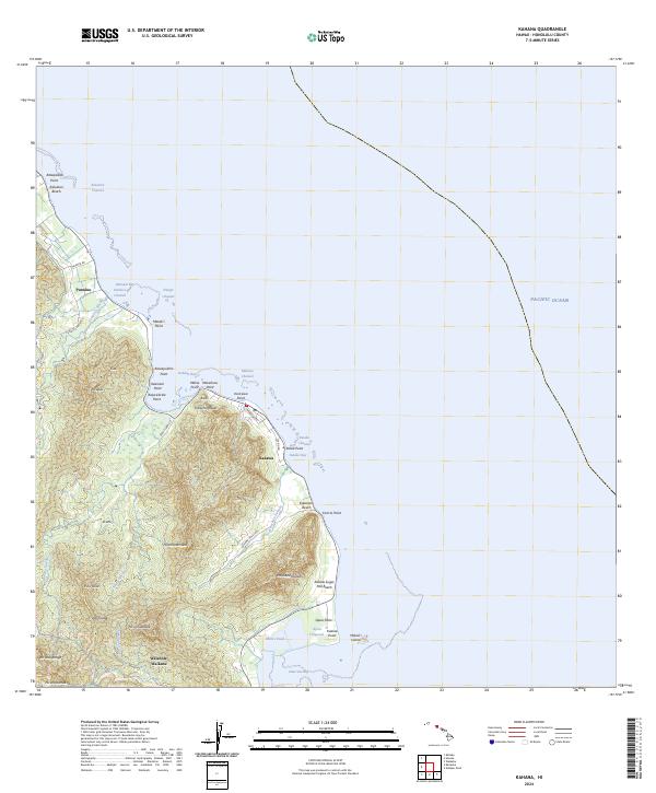 Kahana topographic map thumbnail