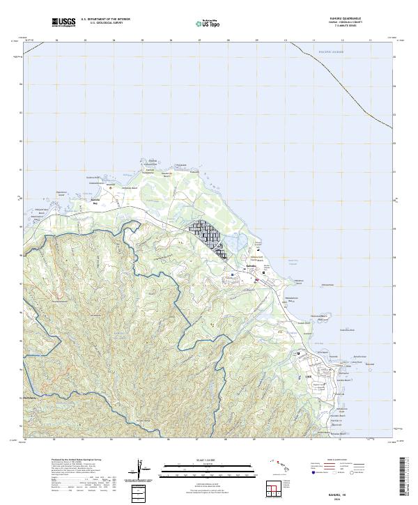 Kahuku topographic map thumbnail