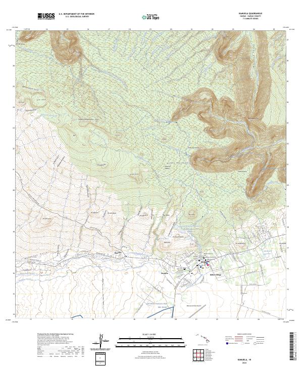 Kamuela topographic map thumbnail
