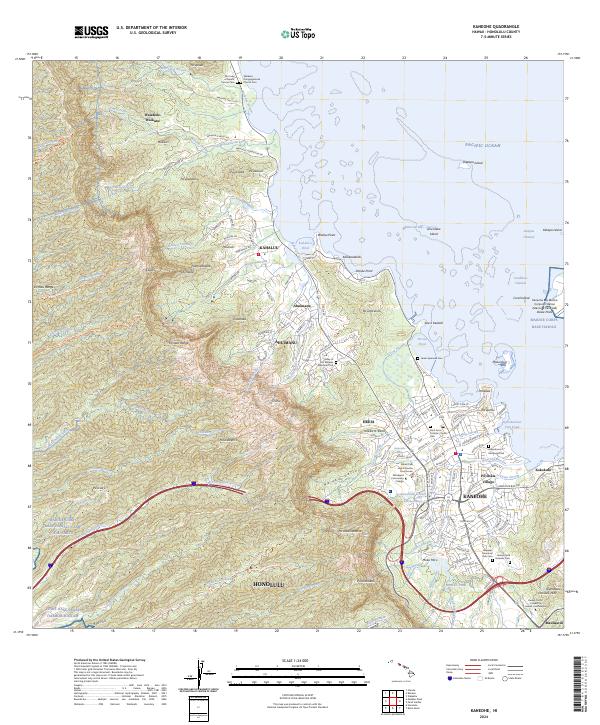Kaneohe topographic map thumbnail