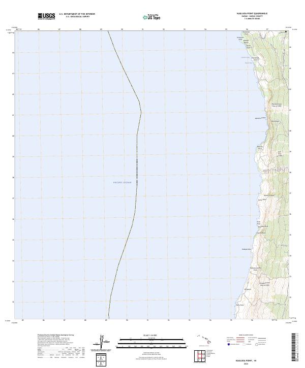 Kauluoa Point topographic map thumbnail