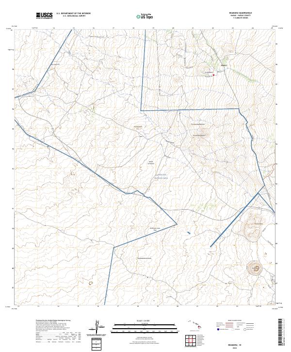 Keamuku topographic map thumbnail