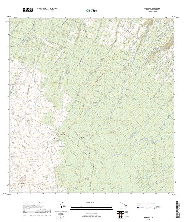 Keanakolu topographic map thumbnail