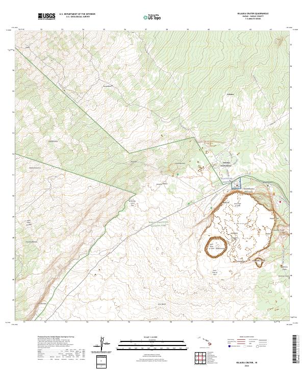 Kilauea Crater topographic map thumbnail