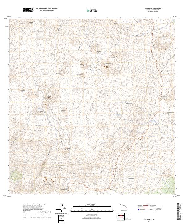 Mauna Kea topographic map thumbnail