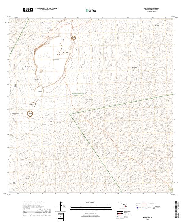 Mauna Loa topographic map thumbnail