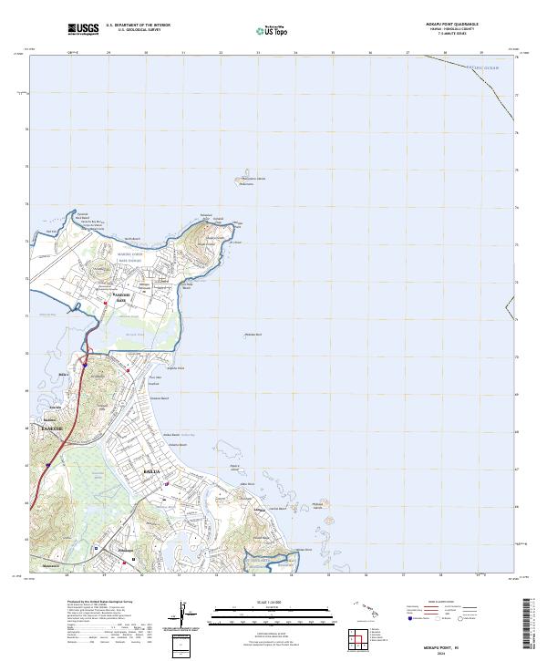 Mokapu Point topographic map thumbnail