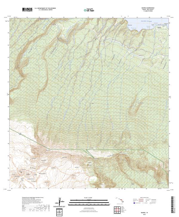 Nahiku topographic map thumbnail