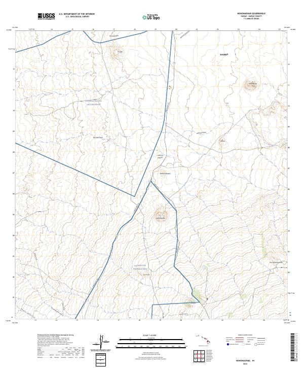 Nohonaohae topographic map thumbnail