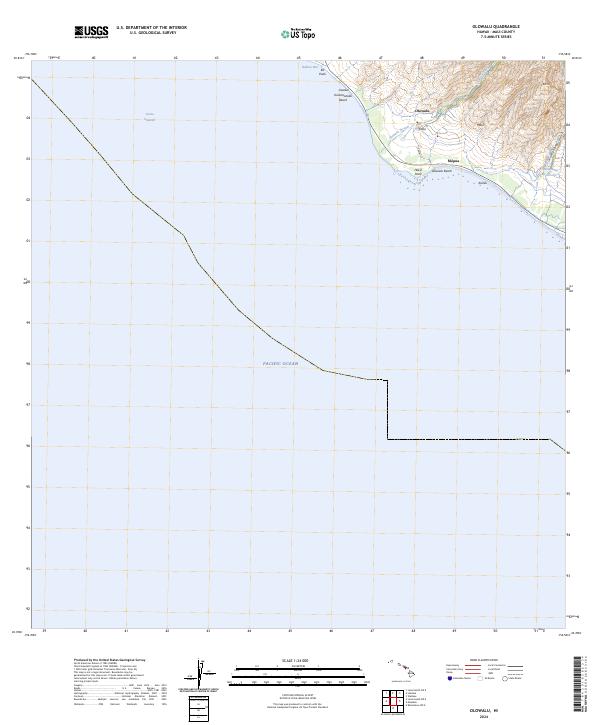 Olowalu topographic map thumbnail