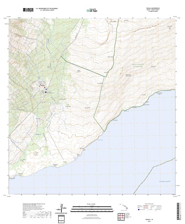 Pahala topographic map thumbnail