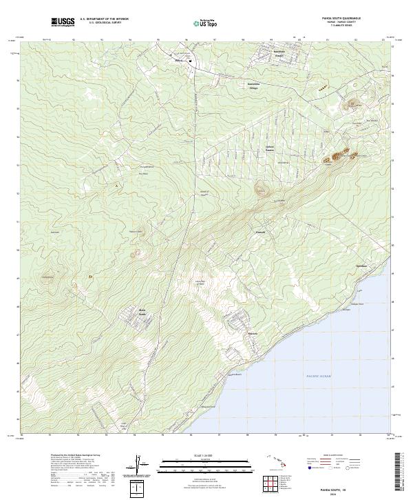 Pahoa South topographic map thumbnail