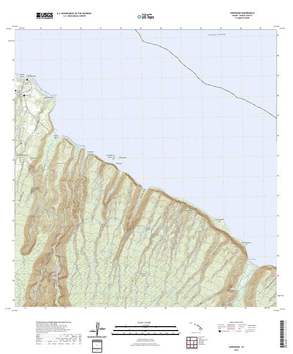 Honokane topographic map thumbnail