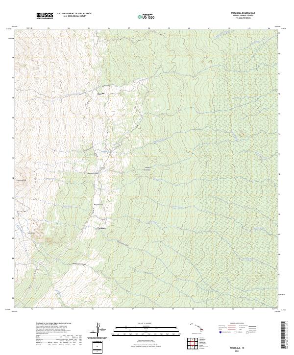 Puaakala topographic map thumbnail