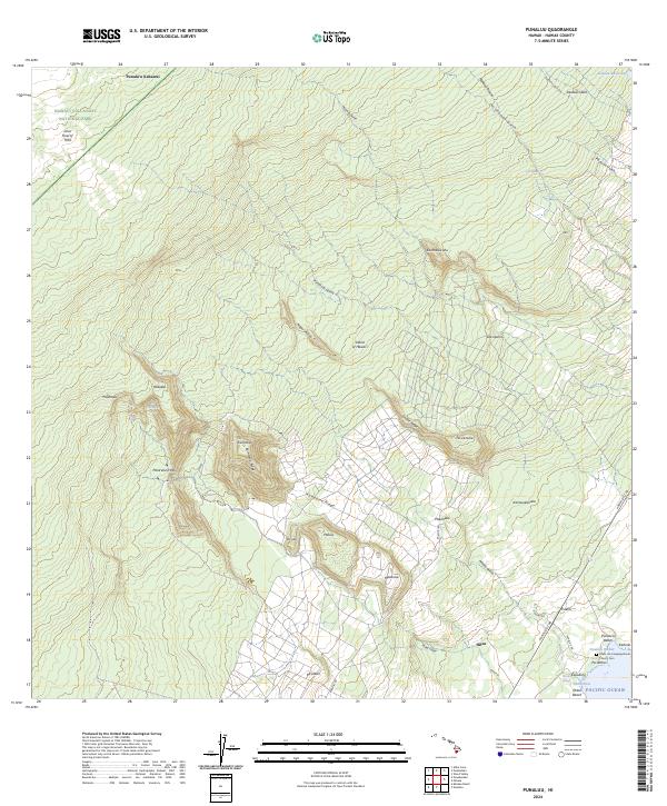 Punaluu topographic map thumbnail