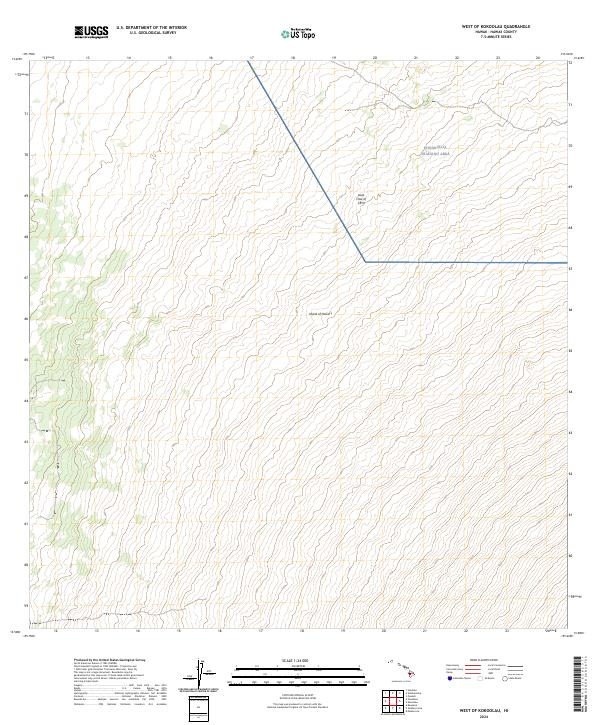 West of Kokoolau topographic map thumbnail