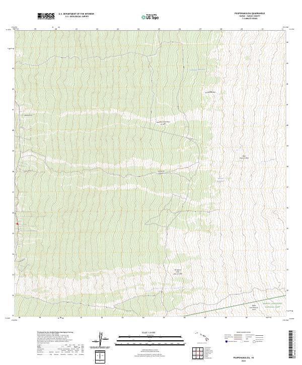 Puupohakuloa topographic map thumbnail