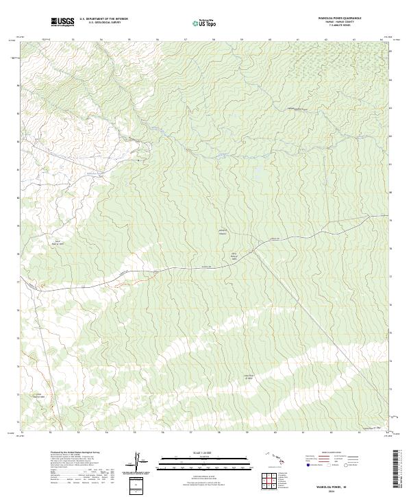 Waikoloa Ponds topographic map thumbnail