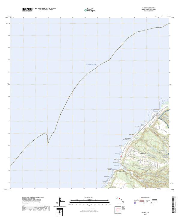 Waimea topographic map thumbnail