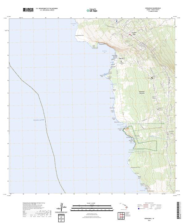 Honaunau topographic map thumbnail
