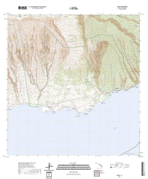 Kaupo topographic map thumbnail