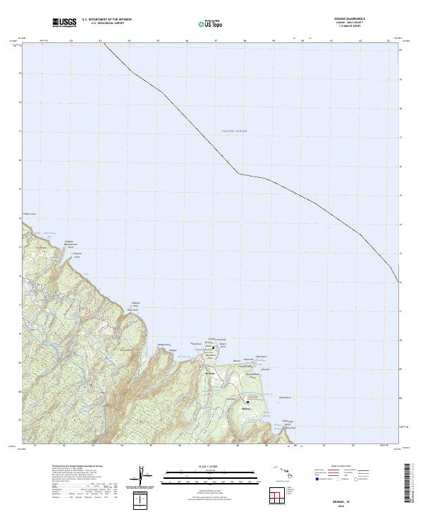 Keanae topographic map thumbnail