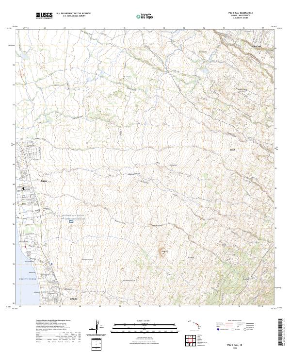 Puu O Kali topographic map thumbnail