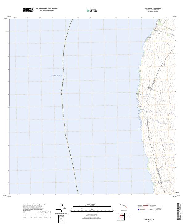 Mahukona topographic map thumbnail