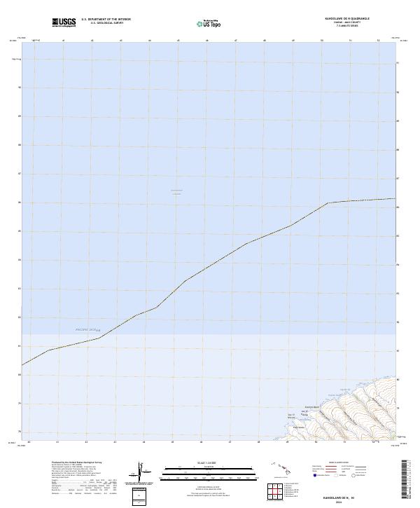 Kahoolawe OE N topographic map thumbnail