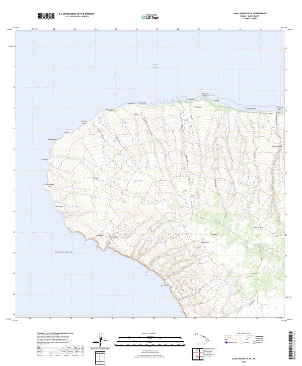 Lanai North OE W topographic map thumbnail