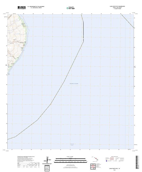Lanai South OE E topographic map thumbnail