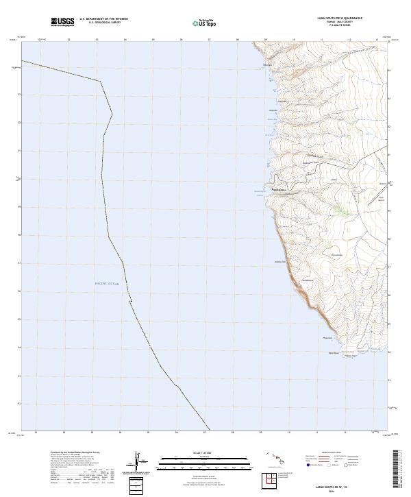 Lanai South OE W topographic map thumbnail