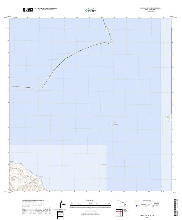 Kahoolawe OE NE topographic map thumbnail