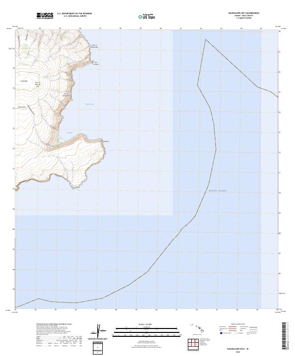 Kahoolawe OE E topographic map thumbnail