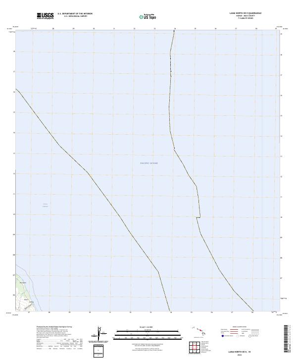 Lanai North OE E topographic map thumbnail