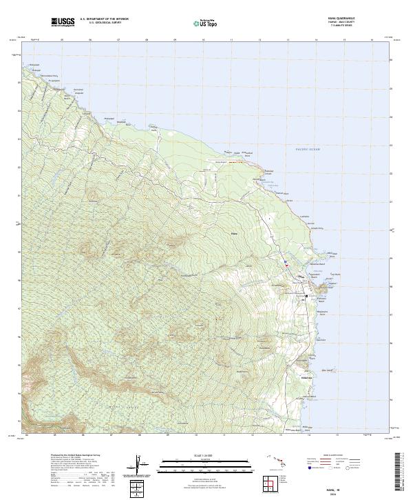 Hana topographic map thumbnail
