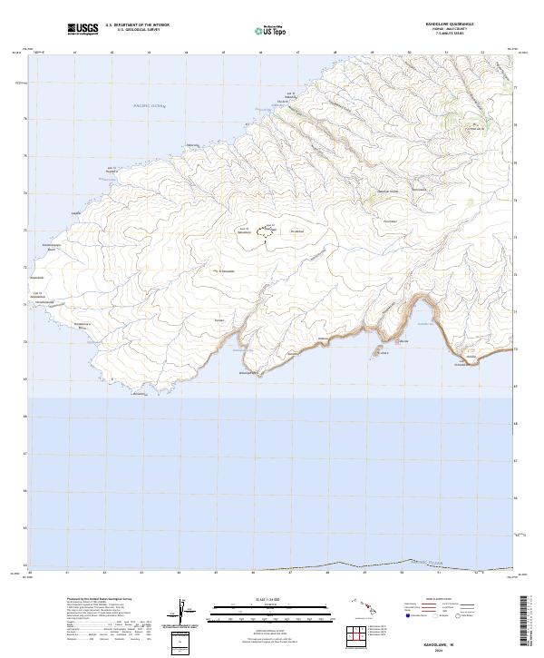 Kahoolawe topographic map thumbnail