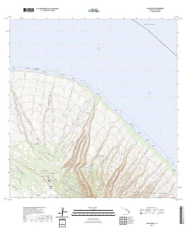 Lanai North topographic map thumbnail