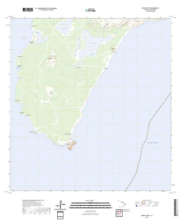 Niihau South topographic map thumbnail