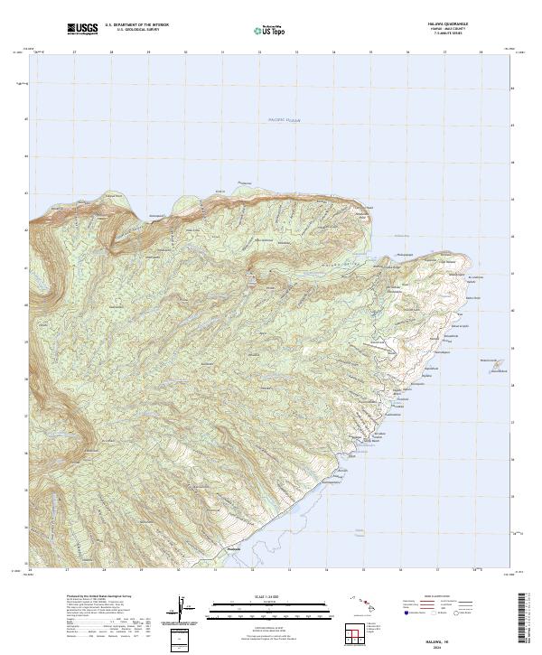 Halawa topographic map thumbnail