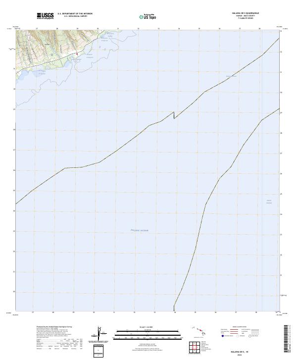 Halawa OE S topographic map thumbnail