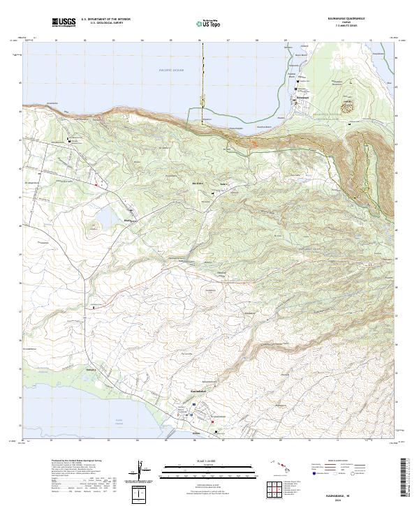 Kaunakakai topographic map thumbnail
